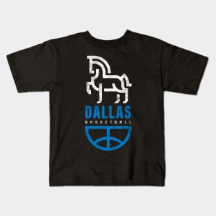 Cool Modern Blue Dallas Mavericks Basketball fan gift Kids T-Shirt